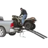 90in Black Steel Dual Runner Folding ATV Ramps
