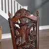 Abeena Traditional Solid Wood Side Dining Chairs, Brown Cherry, Set Of 2