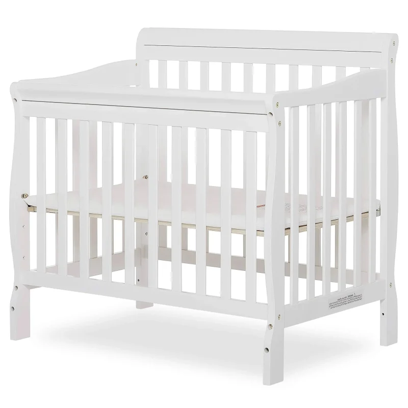 Aden 4-in-1 Convertible Mini Crib, White