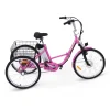 Adult Electric Tricycle - 7-Speed Folding E-Trike, 24in Wheels, 36V 10Ah Removable Battery, 250W Motor, 330-Lb Load Capa