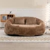 Adult-Sized Multi-Hue Bean Bag Lounge Chair, 43in L x 35in W x 31in H