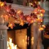 AGCAN 3 Pack Maple Leaf String Light, Total 60 LED 30Ft Artificial Fall Decor Leaf Light USB Operated Centerpiece Table