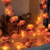 AGCAN 3 Pack Maple Leaf String Light, Total 60 LED 30Ft Artificial Fall Decor Leaf Light USB Operated Centerpiece Table