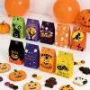AGCAN 40 Pcs Halloween Treat Bags, Paper Goodie Bag with 48 Stickers, 10 Design, Party Favor Bags for Gifts, Halloween,