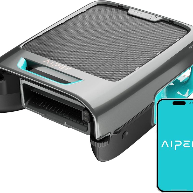 AIPER Solar Pool Skimmer, Gray - Surfer S2