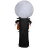 Airblown Halloween Yard Inflatables Light Jack Skellington with Welcome to Halloween Town Sign Disney, 5 ft