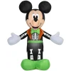 Airblown Halloween Yard Inflatables Light Mickey Mouse in Skeleton Tux Disney, 5 ft
