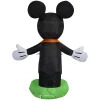 Airblown Halloween Yard Inflatables Light Mickey Mouse in Skeleton Tux Disney, 5 ft