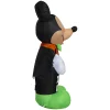 Airblown Halloween Yard Inflatables Light Mickey Mouse in Skeleton Tux Disney, 5 ft