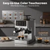 AIRMSEN Espresso Machine With Grinder, 20-Bar, 1350W, 63oz, Brushed Stainless Steel