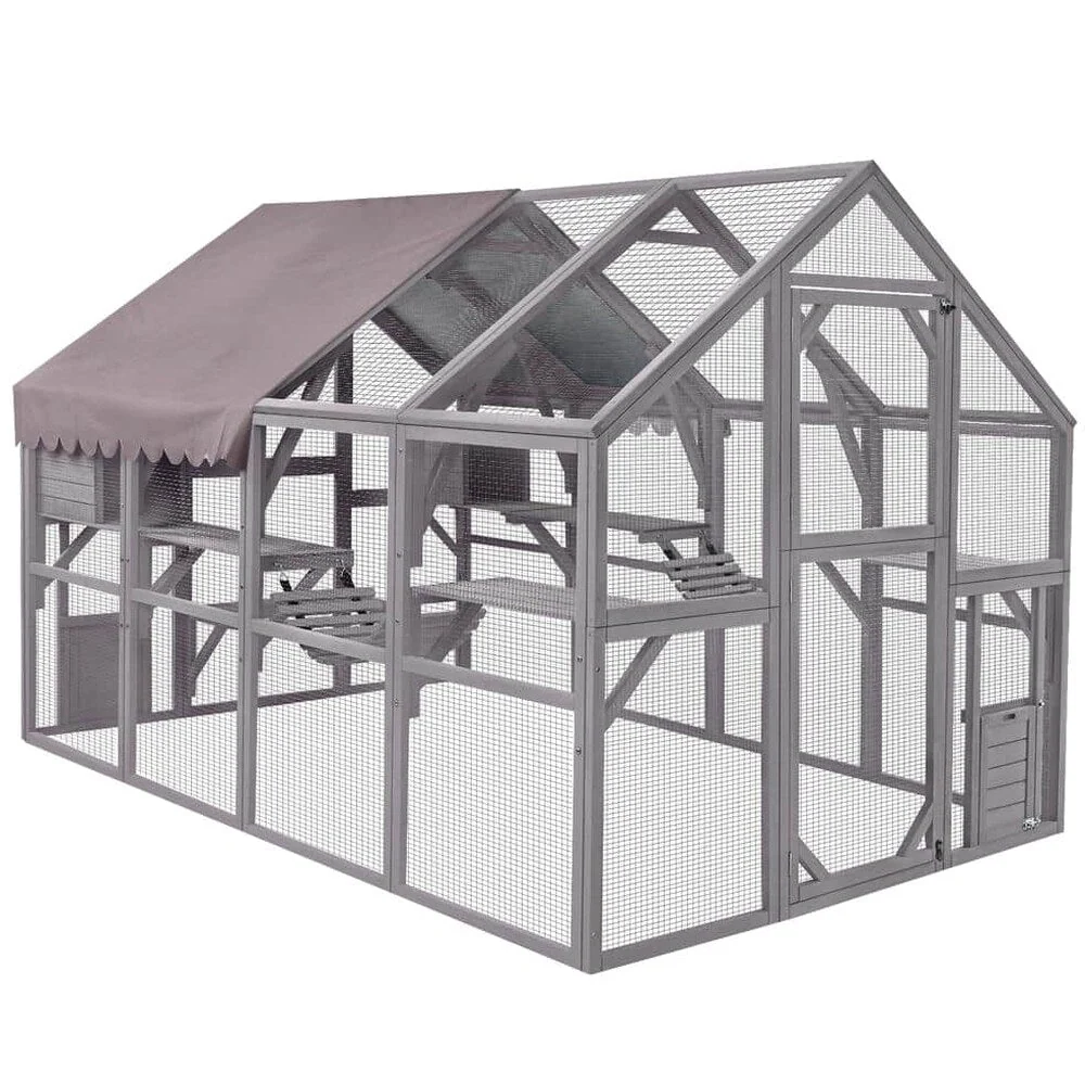 aivituvin Outdoor Cat Run Large Cat Enclosure