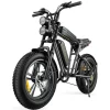 AKEZ Adult Fat-Tire E-Bike 1000W, 48V 13Ah Removable Battery, 94-Mile Range, Full Suspension