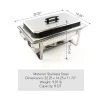 Alpha Living Stainless Steel Chafing Dish Set, 4 Pack, 8 Quart - 24 x 15.5 x 14.38 Inches