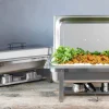 Alpha Living Stainless Steel Chafing Dish Set, 4 Pack, 8 Quart - 24 x 15.5 x 14.38 Inches
