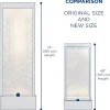 Alpine Corporation Wall-Mounted Mirror Waterfall Fountain With Stones And LED Lights, 24in L x 10in W x 72in H, Silver