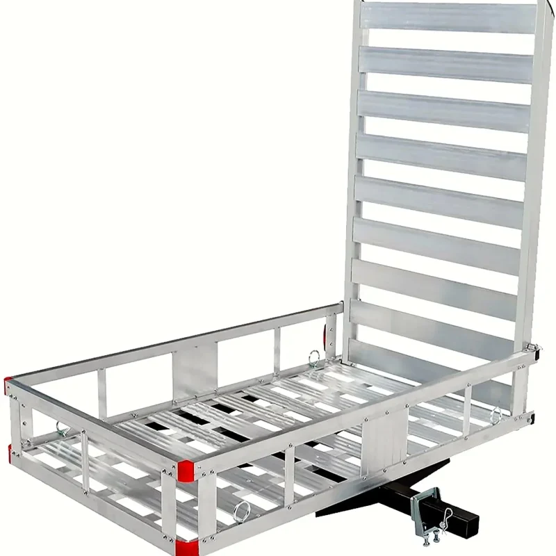 Aluminum Hitch Mount Cargo Carrier With 47-Inch Long Ramp, 1-Pack