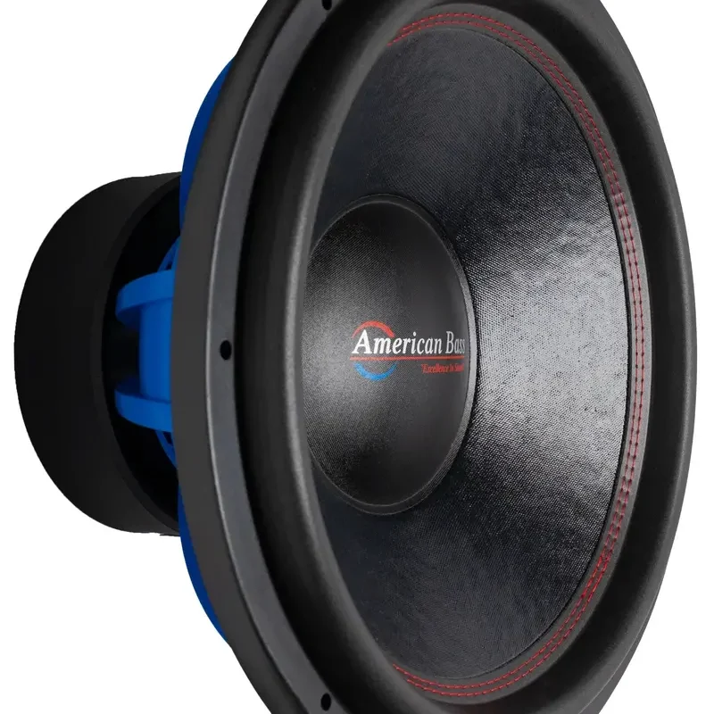 American Bass 18 Inch Subwoofer, 2000W RMS, Dual 1 Ohm Voice Coil, Black, Kevlar Cone