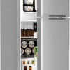 Antarctic Star Double Door Mini Refrigerator With Freezer, 3.2 Cu.Ft
