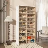 ANTBOX Stackable Plastic Shoe Storage Cabinet With Magnetic Clear Door, 10 Tiers 40 Pairs