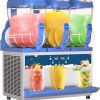 AnyDoor Commercial Slushy Machine, 30L, 1000W, Stainless Steel, Blue - 300-X