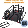 Aosom Foldable Bike Cargo Trailer, 80 lbs Capacity, 16 inch Wheels, Black - With Hitch