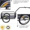Aosom Foldable Bike Cargo Trailer, 80 lbs Capacity, 16 inch Wheels, Black - With Hitch