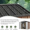 Aoxun Outdoor Storage Shed 6.2x4 FT, Brown