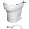 Thetford Aqua-Magic V RV Toilet Hand Flush With Hand Sprayer High Profile White - 31675