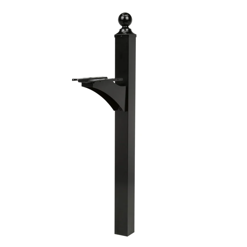 Architectural Mailboxes Landover Aluminum Mailbox Post, Black