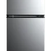 Arctic King Two-Door Mini Fridge With Freezer, 3.2 Cu. Ft., Stainless Steel