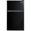 Arctic King Two-Door Mini Fridge With Freezer, 3.2 Cu. Ft., Stainless Steel