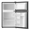 Arctic King Two-Door Mini Fridge With Freezer, 3.2 Cu. Ft., Stainless Steel