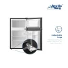 Arctic King Two-Door Mini Fridge With Freezer, 3.2 Cu. Ft., Stainless Steel