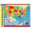 Ashley Productions US Map Learning Mats, Double-Sided, 12 x 17 inch, 10 Pack