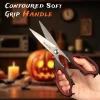 Astercook Halloween Kitchen Scissors, Gothic Skull Heavy Duty Shears for Cooking, Poultry, Herbs – Spooky Pumpkin Design