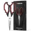 Astercook Halloween Kitchen Scissors, Gothic Skull Heavy Duty Shears for Cooking, Poultry, Herbs – Spooky Pumpkin Design