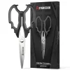 Astercook Halloween Kitchen Scissors, Gothic Skull Heavy Duty Shears for Cooking, Poultry, Herbs – Spooky Pumpkin Design