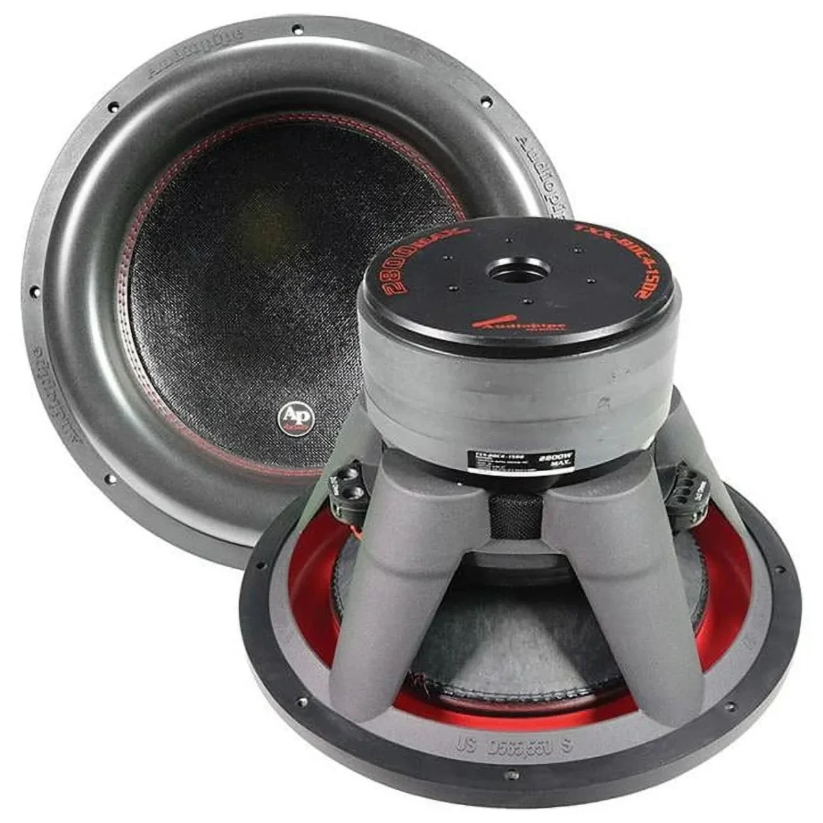 AudioPipe 15-Inch Dual 2 Ohm Car Audio Subwoofer - TXX-BDC4-15D2