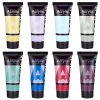 AUREUO Galaxy Glitter Acrylic Paint Set - 8 Twinkle Colors 0.71 Fl Oz / 21ml Tubes Sparkling Art Paints for Crafts Decor