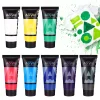 AUREUO Galaxy Glitter Acrylic Paint Set - 8 Twinkle Colors 0.71 Fl Oz / 21ml Tubes Sparkling Art Paints for Crafts Decor