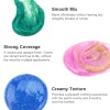 AUREUO Galaxy Glitter Acrylic Paint Set - 8 Twinkle Colors 0.71 Fl Oz / 21ml Tubes Sparkling Art Paints for Crafts Decor
