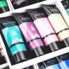 AUREUO Galaxy Glitter Acrylic Paint Set - 8 Twinkle Colors 0.71 Fl Oz / 21ml Tubes Sparkling Art Paints for Crafts Decor