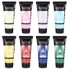 AUREUO Galaxy Glitter Acrylic Paint Set - 8 Twinkle Colors 0.71 Fl Oz / 21ml Tubes Sparkling Art Paints for Crafts Decor