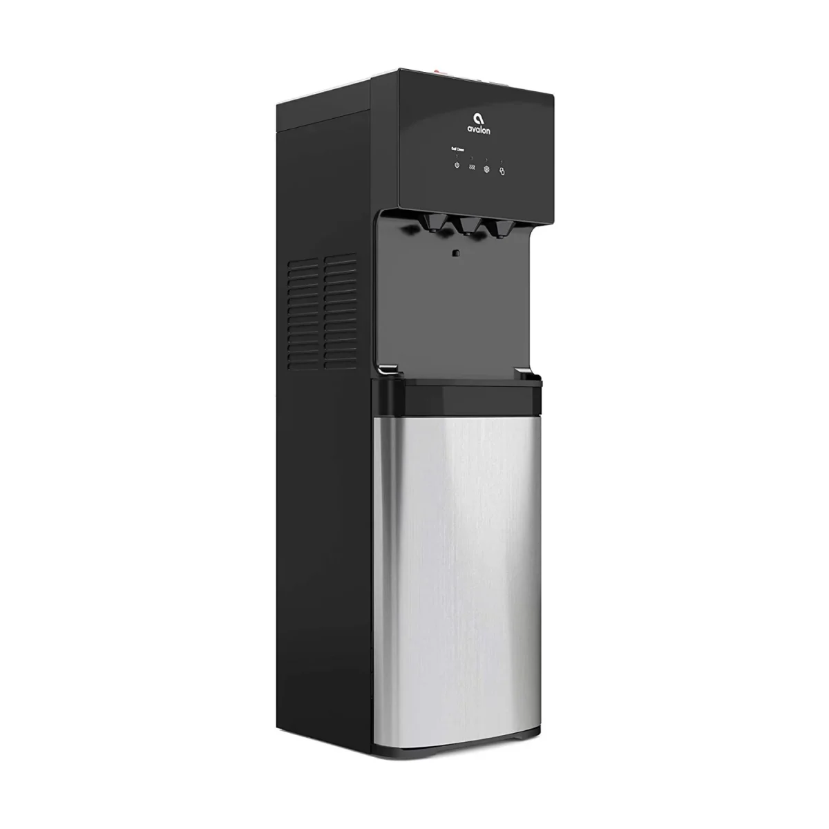 Avalon Bottom-Loading Water Cooler Dispenser, 3 Temperature Settings, Stainless Steel & Black
