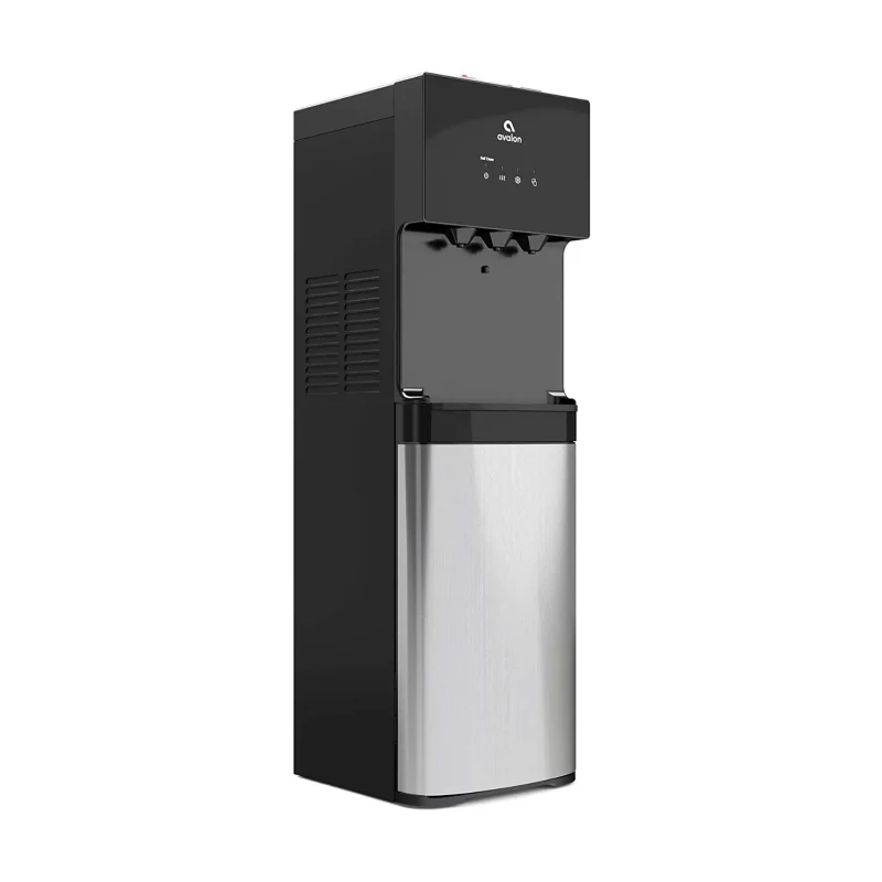 Avalon Bottom-Loading Water Cooler Dispenser, 3 Temperature Settings, Stainless Steel & Black
