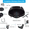 AW Wall-Mounted Shampoo Bowl Kit With Sprayer, Neck Rest And CUPC Vacuum Breaker