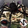 Ayieyill 200" Giant Spider Web with 49" Giant Spider Halloween Decorations Outdoor Scary Halloween Decor