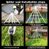 Ayieyill 200" Giant Spider Web with 49" Giant Spider Halloween Decorations Outdoor Scary Halloween Decor