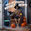 Ayieyill 5.4ft Halloween Skeleton Decorations, Weathered Posable Skeleton Decor for Halloween Decorations Outdoor Indoor