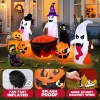 Ayieyill 8.5FT Halloween Inflatables Pumpkin Ghost Family with Built-in LED Lights, Halloween Blow up Yard Decorations